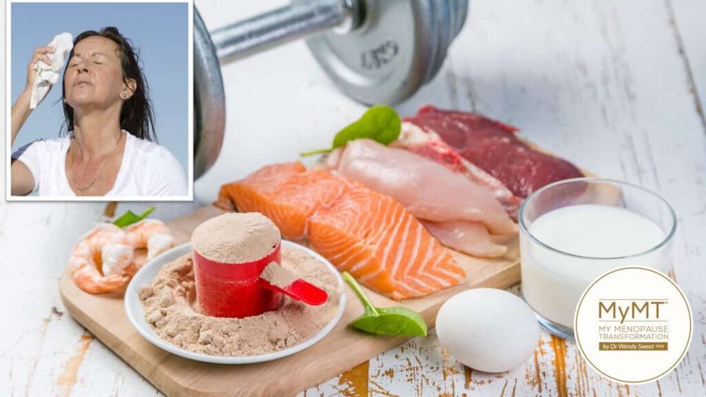 Protein foods and hot flushes and logo
