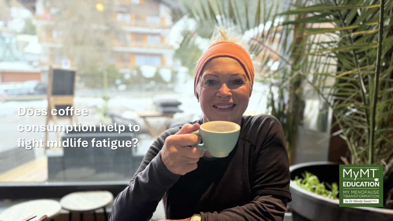 Wendy drinking coffee in Arctic cafe