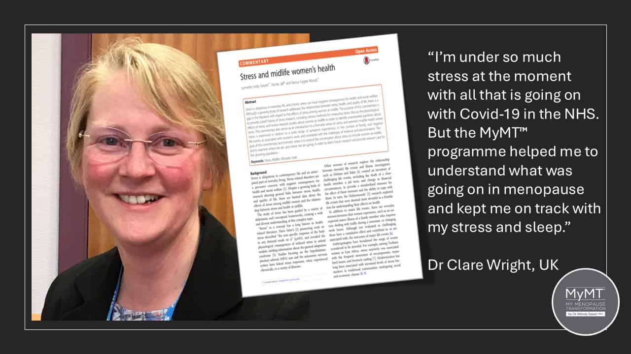 Clare Wright and Stress Quote and Logo