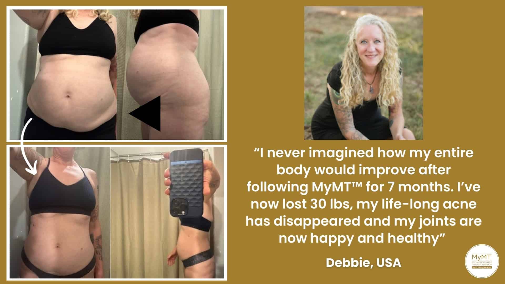 Debbie USA Before and After Gold