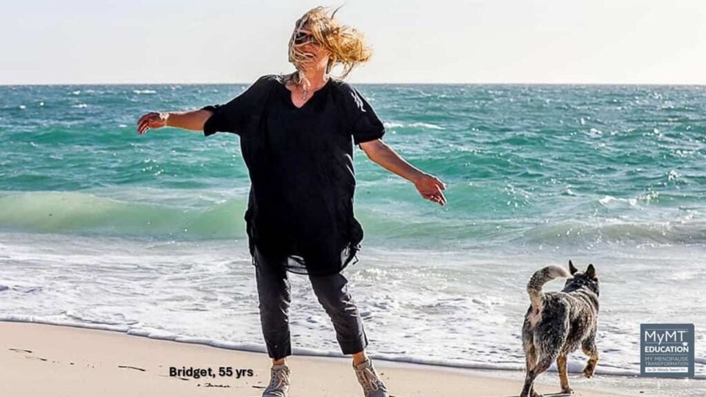 Bridget on Beach and Education Logo