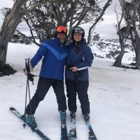 Annelise-Ruhl-and-hubbie-skiing Annelise-Ruhl-and-hubbie-skiing